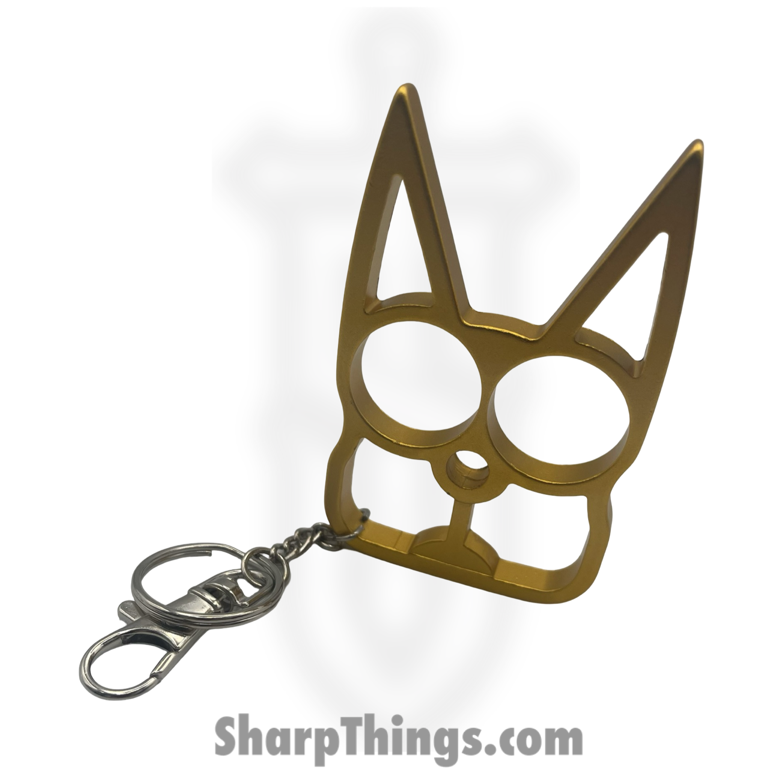 VOC - CT009GD - Cat Keychain Knuckle Weight - Metal - Gold - Image 3