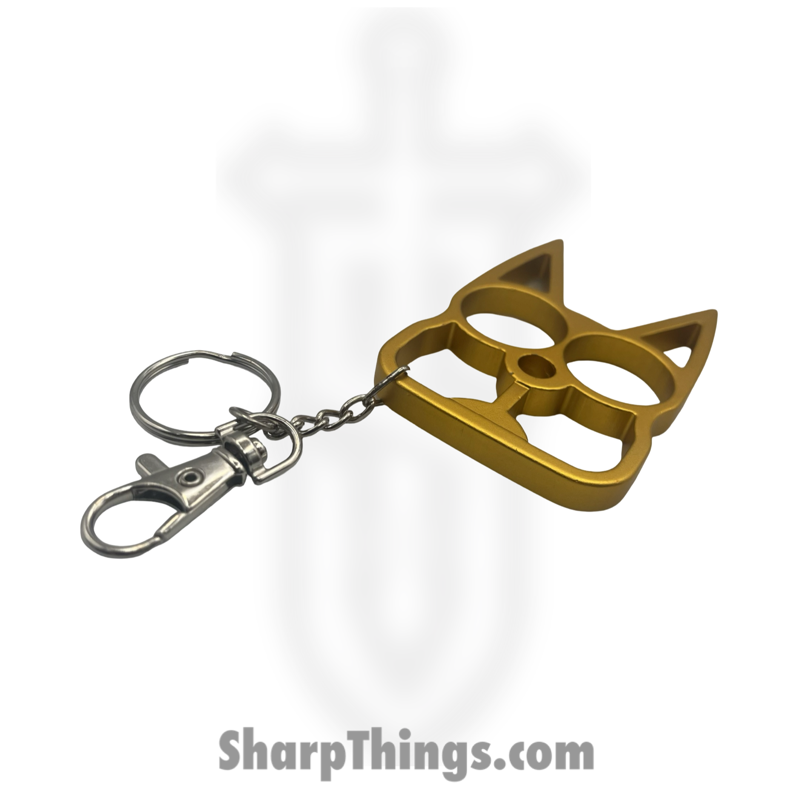 VOC - CT009GD - Cat Keychain Knuckle Weight - Metal - Gold - Image 4