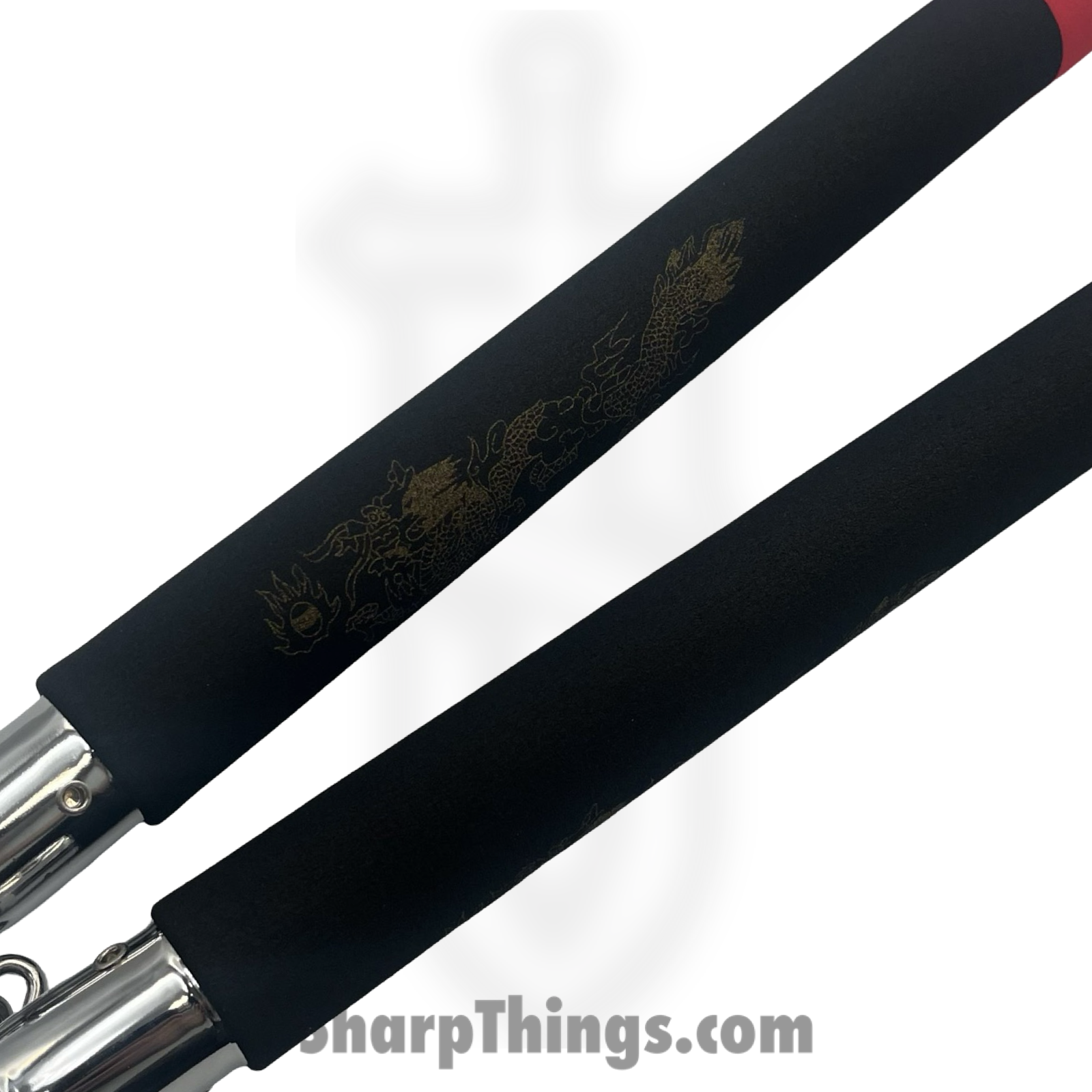 VOC - NC2322-BK - Gold Dragon Nunchaku - Foam Metal - Black Red - Image 3