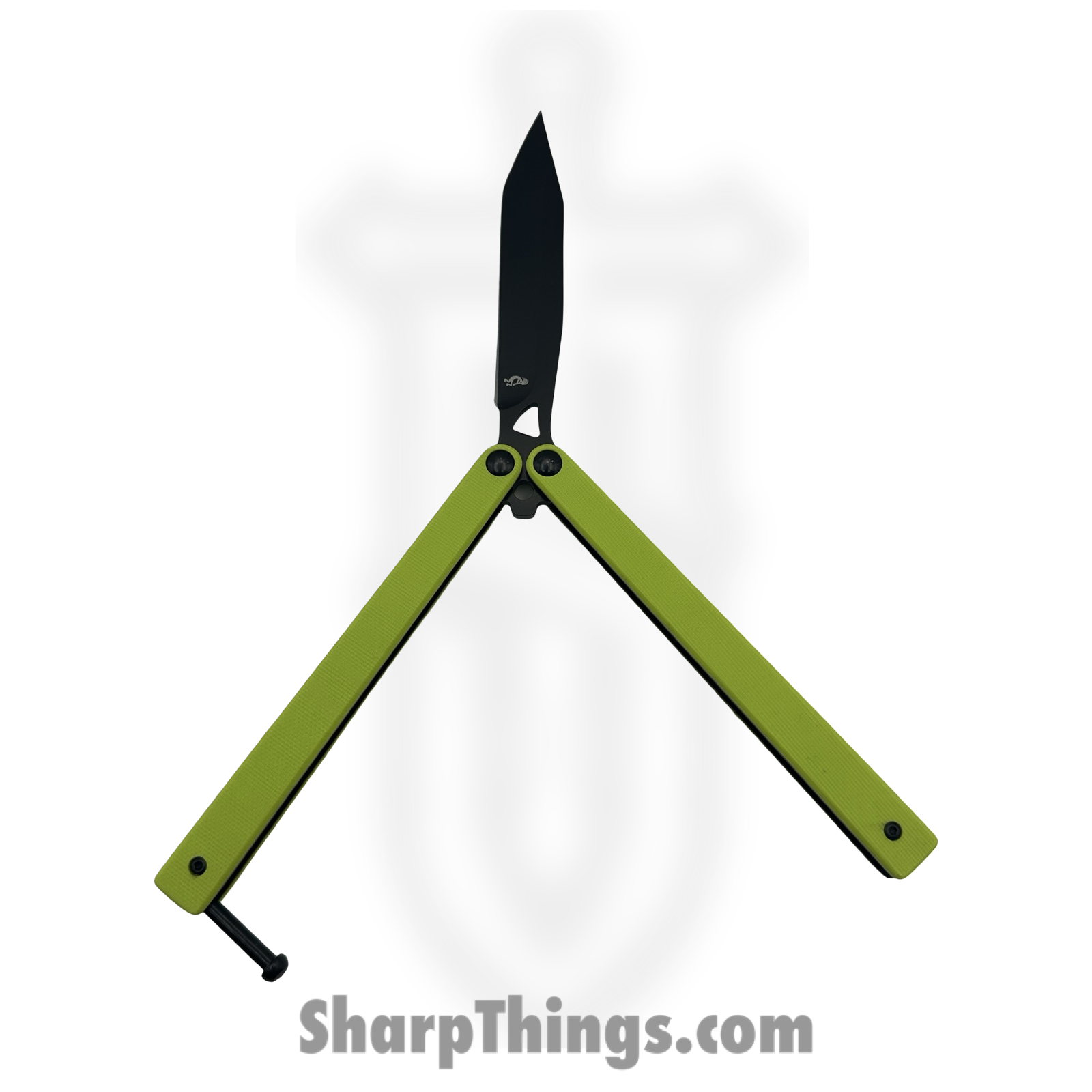 VOC - BK141 - Butterfly Knife - Balisong - 440 SS Coated Tanto - G10 - Green - Image 2