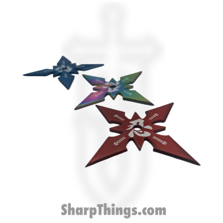 Razor Tactical – RT-8038-3 – 4 Point Throwing Star Set of 3 – Fixed Blade Knife – Stainless – Stainless – Multi