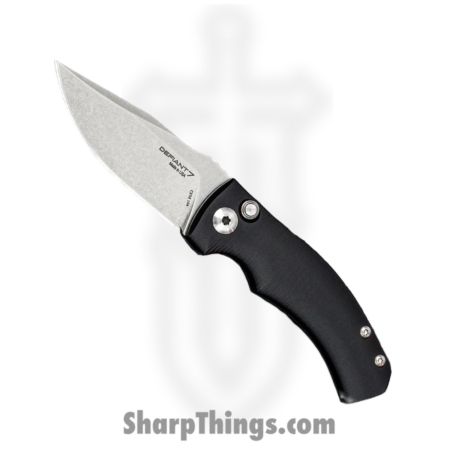 Defiant 7 – D7-VAL-SW – Valmara – Automatic Knife – CPM 154 Stonewash Drop Point – 6061 Aluminum – Black