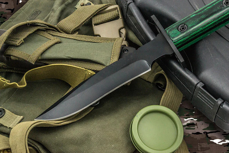 Shadow Ops - YF-02-BK-GR - Heavy Duty Drop Point Bayonet - Green - Image 6