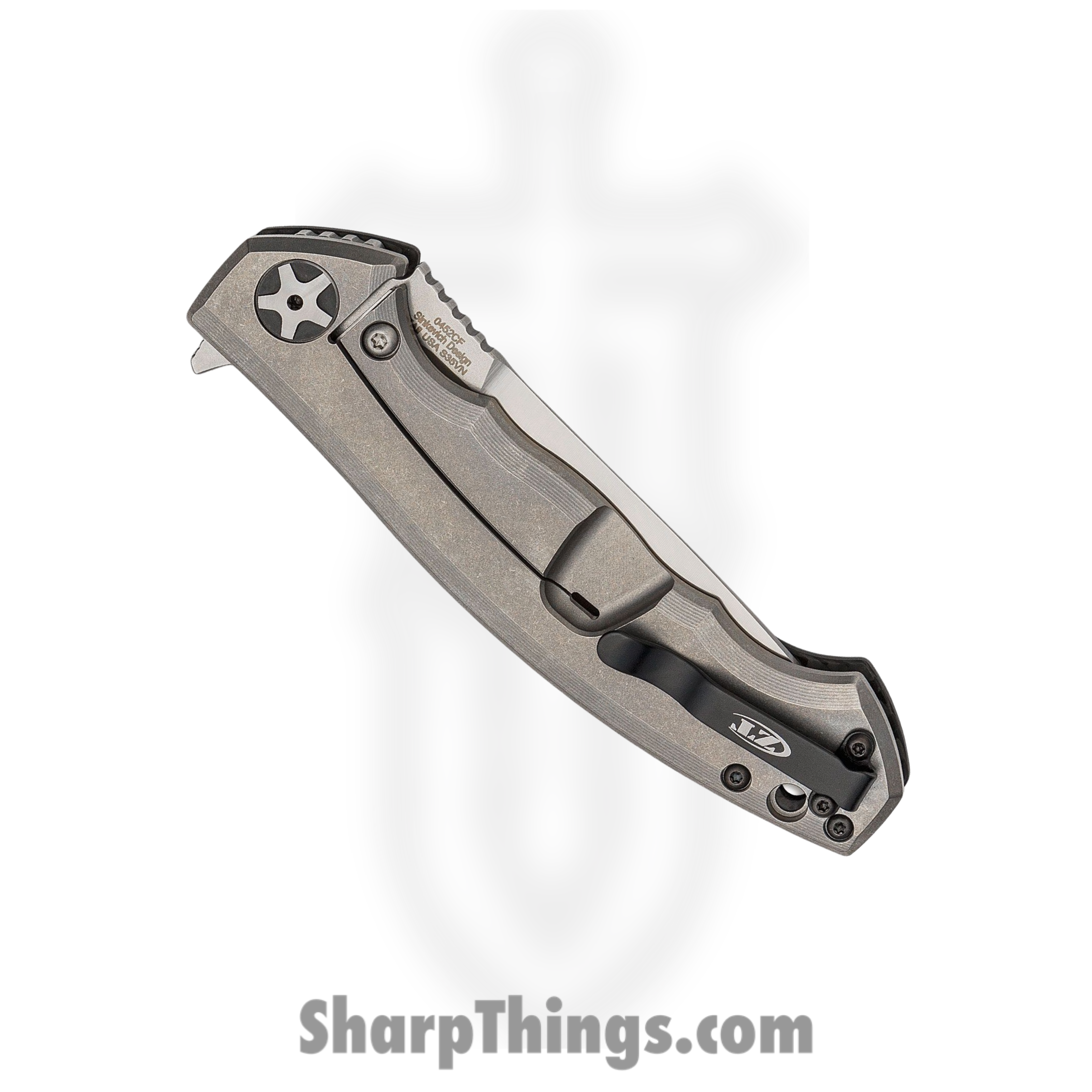 Zero Tolerance - ZT0452CF - Large Sinkevich - Folding Knife - S35VN Stonewash Drop Point - CF Front with Titanium - Black - Image 10