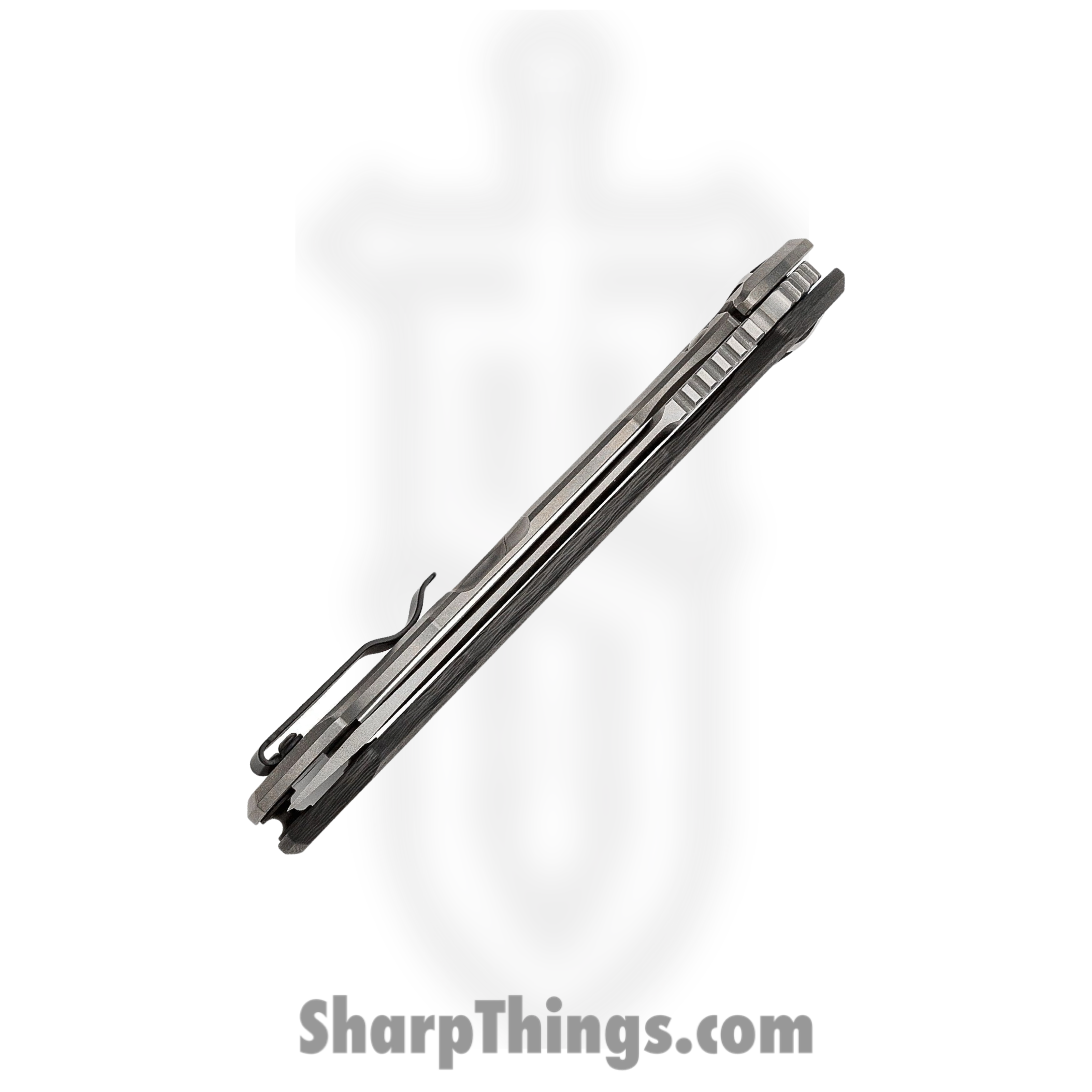 Zero Tolerance - ZT0452CF - Large Sinkevich - Folding Knife - S35VN Stonewash Drop Point - CF Front with Titanium - Black - Image 11