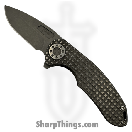 Curtiss Custom Knives LLC – F3M-SLM2-TISW – F3 Medium Slicer Flipper – Folding Knife – CPM MagnaCut Stonewash Drop Point – Titanium – Stonewash