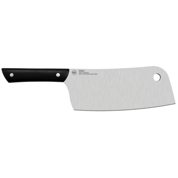 Kai - HT7067 - Pro Cleaver 7" - Fixed Blade Knife - 1.4116 Stainless Stonewash Cleaver - POM - Black - Image 12
