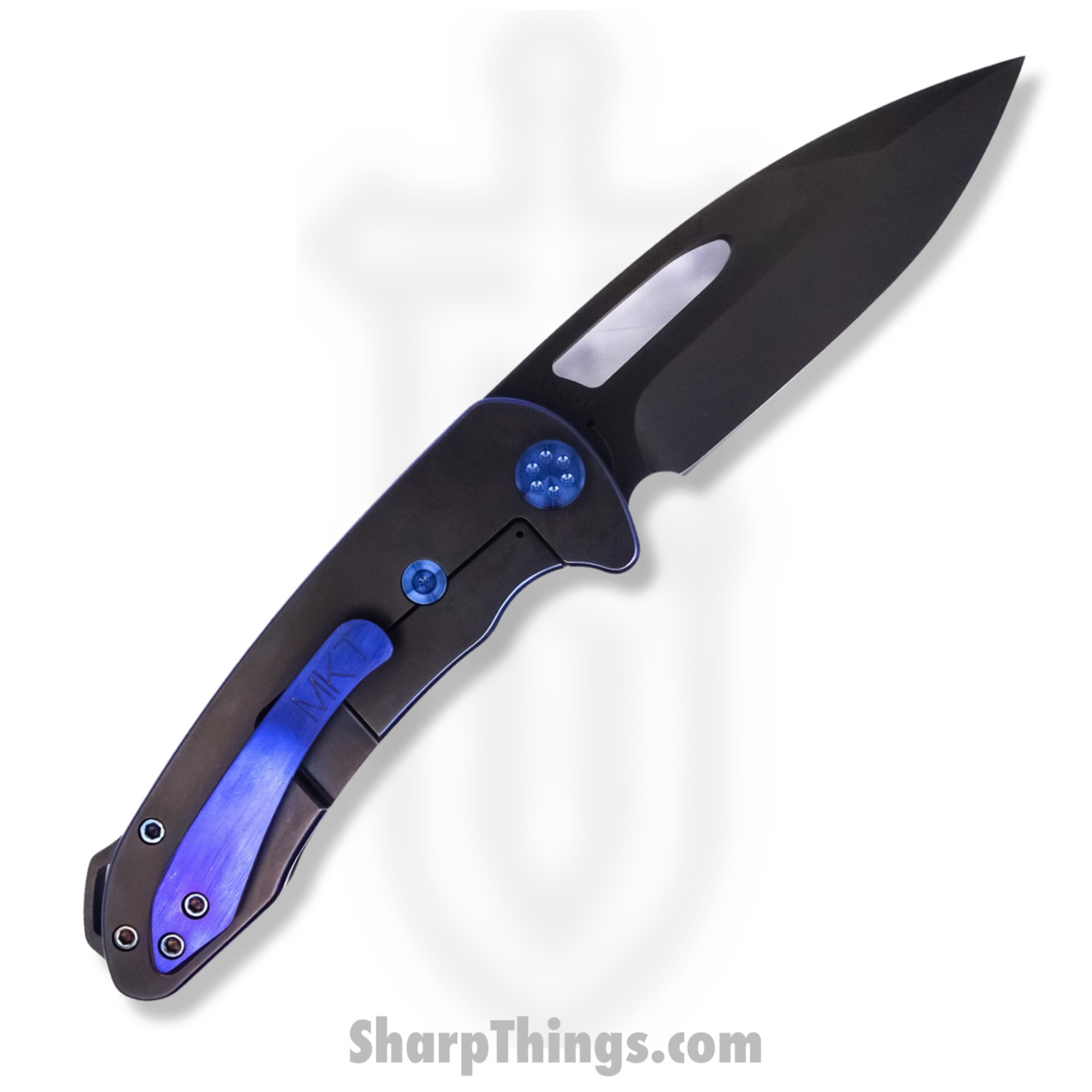 Medford Knife - MK038SPQ-30PV-T2C2-BP - On Belay Folder - Coated S35VN - Blue and Black - Image 8