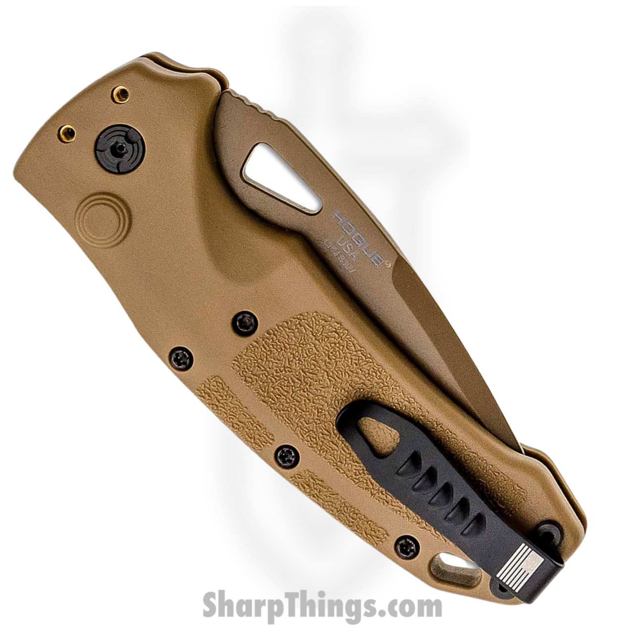 Hogue Knives - 36333 - SIG K320A M17 - Automatic Knife - CPM S30V Coated Drop Point - Polymer - Coyote Brown - Image 8