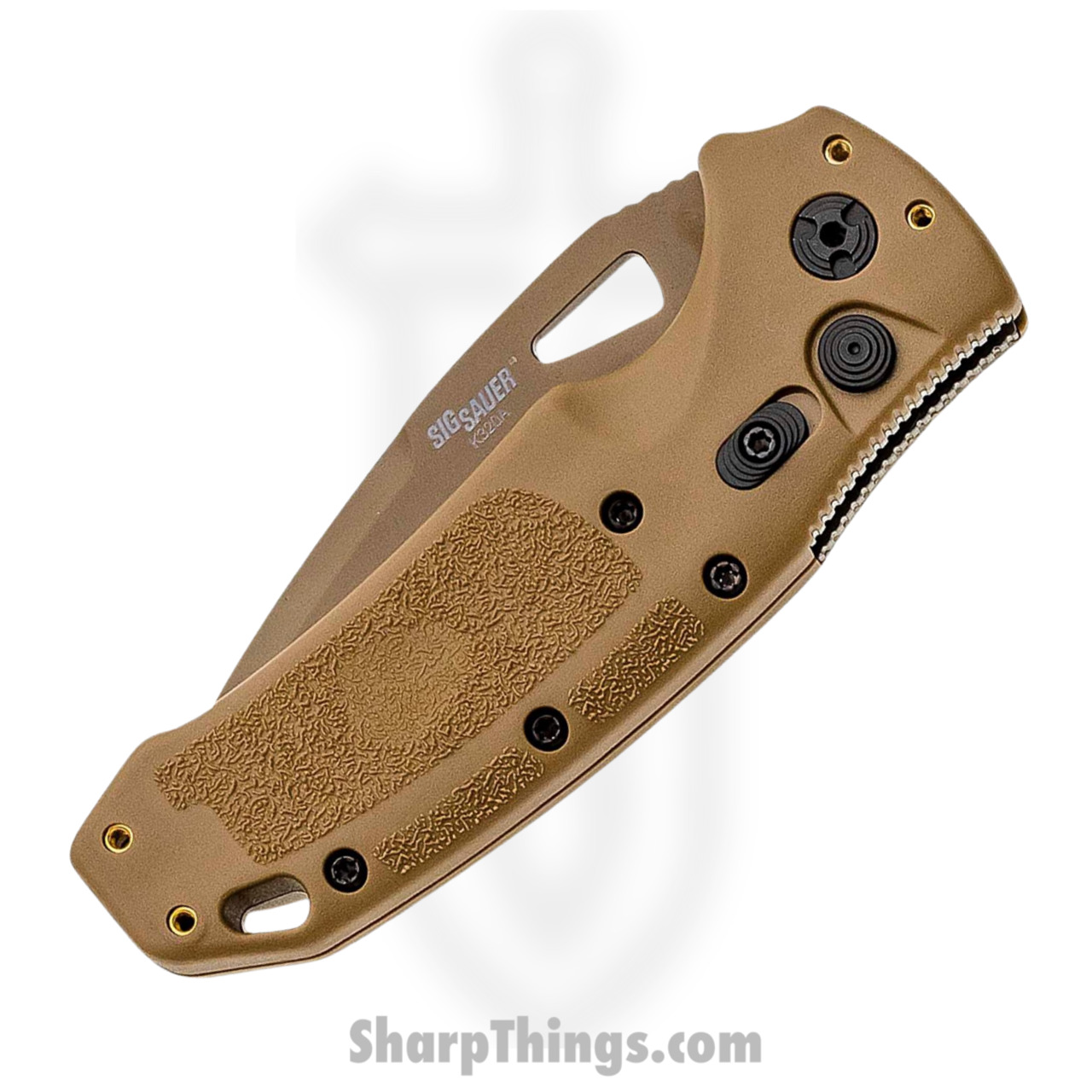 Hogue Knives - 36333 - SIG K320A M17 - Automatic Knife - CPM S30V Coated Drop Point - Polymer - Coyote Brown - Image 7