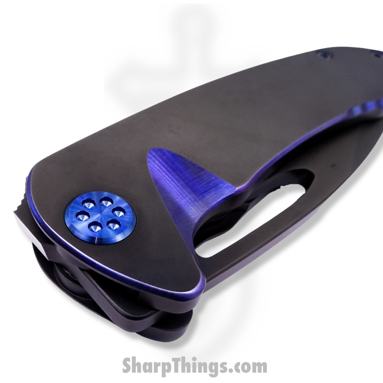 Medford Knife - MK038SPQ-30PV-T2C2-BP - On Belay Folder - Coated S35VN - Blue and Black - Image 12
