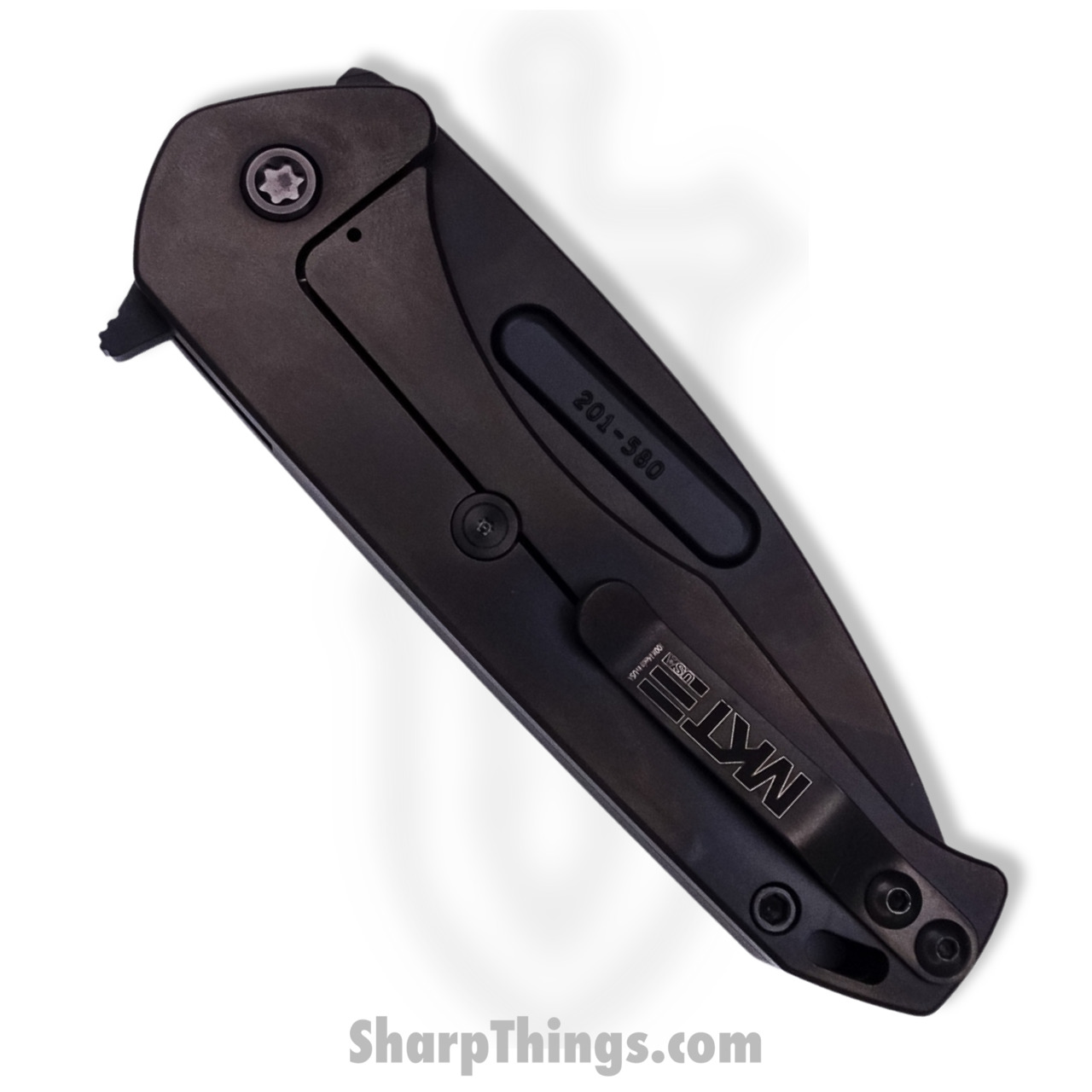 Medford Knife - MKFF206SPT-42PV-TPCP-Q4 - Praetorian Swift FL Tanto Flipper - S35VN PVD - Black - Image 6
