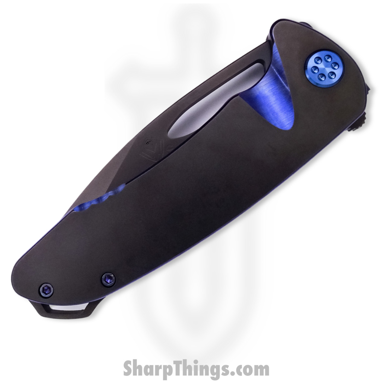 Medford Knife - MK038SPQ-30PV-T2C2-BP - On Belay Folder - Coated S35VN - Blue and Black - Image 9