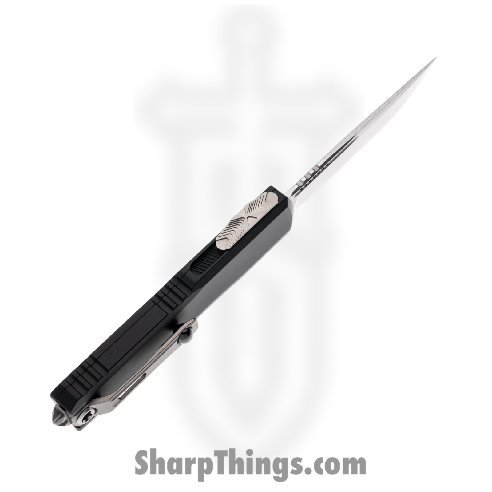 Microtech - 1121-10 - ZBP Ultratech Gen III - OTF Auto - M390MK Stonewash Drop Point - Aluminum - Black - Image 2