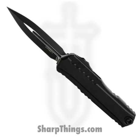 Microtech – 1242-1T- Cypher II – Automatic Knife – M390MK Coated D/E – 6061-T6 Aluminum – Black