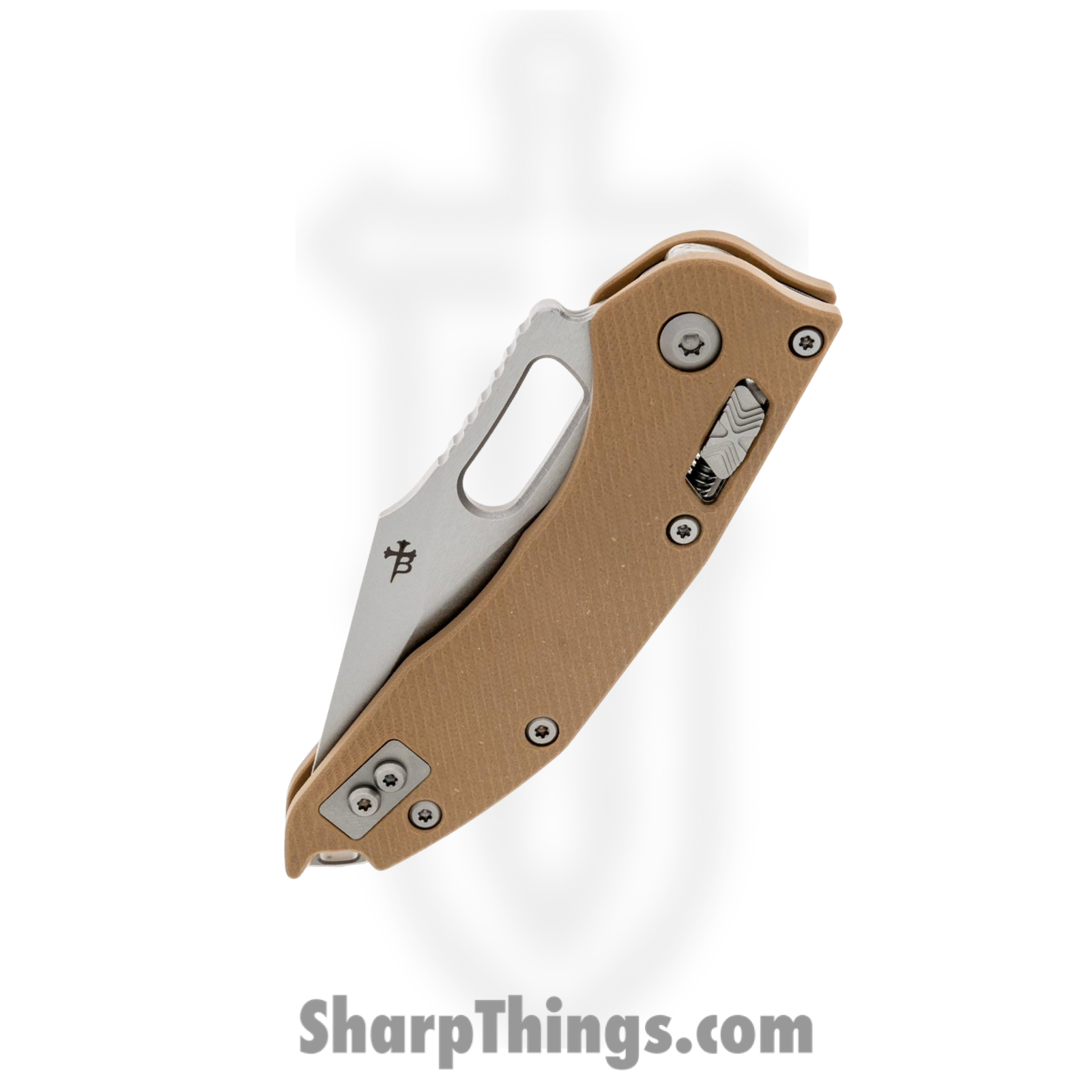 Microtech - 169RL-10FLGTTA - Stitch RAM-LOK - Folding Knife - M390MK Stonewash Spear Point - Fluted G10 - Tan - Image 3