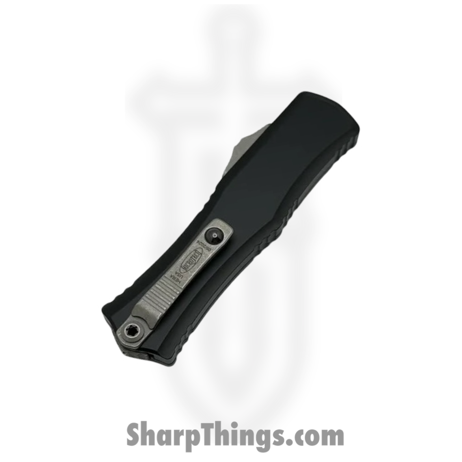 Microtech - 1703M-10AP - Hera II Mini - Automatic Knife - M390MK Apocalyptic Drop Point - 6061-T6 Aluminum - Black - Image 4