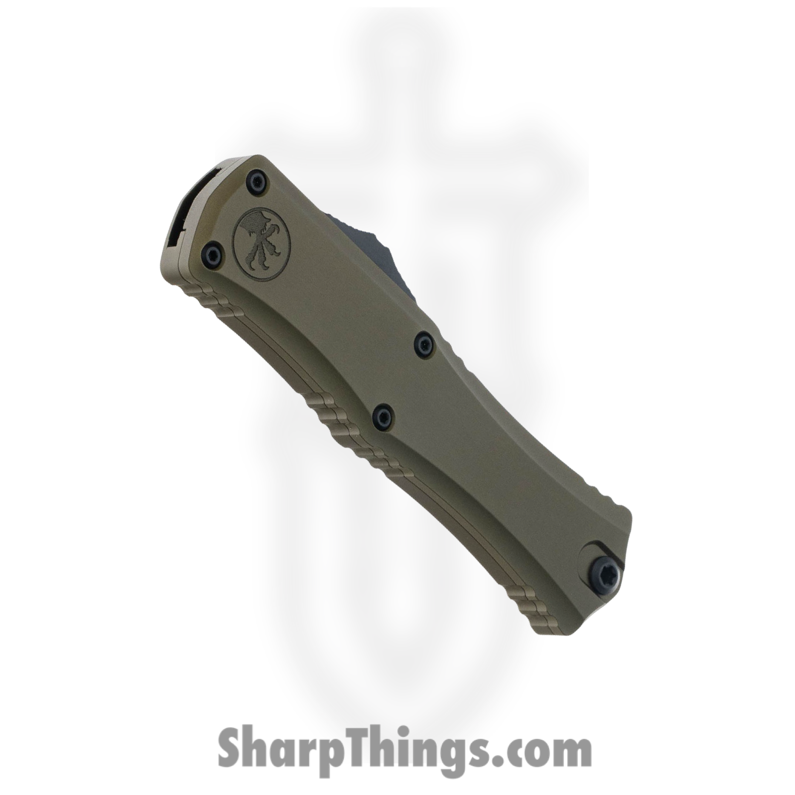 Microtech - 1703M-1OD - Mini Hera II - OTF Auto - M390 Coated Drop Point - Aluminum - OD Green - Image 3