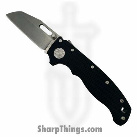 Demko Knives -DEM09625 – AD 20.5 Shark-Lock  – Folding Knife – CPM-S35VN Stonewash Shark Foot -G10 – Black