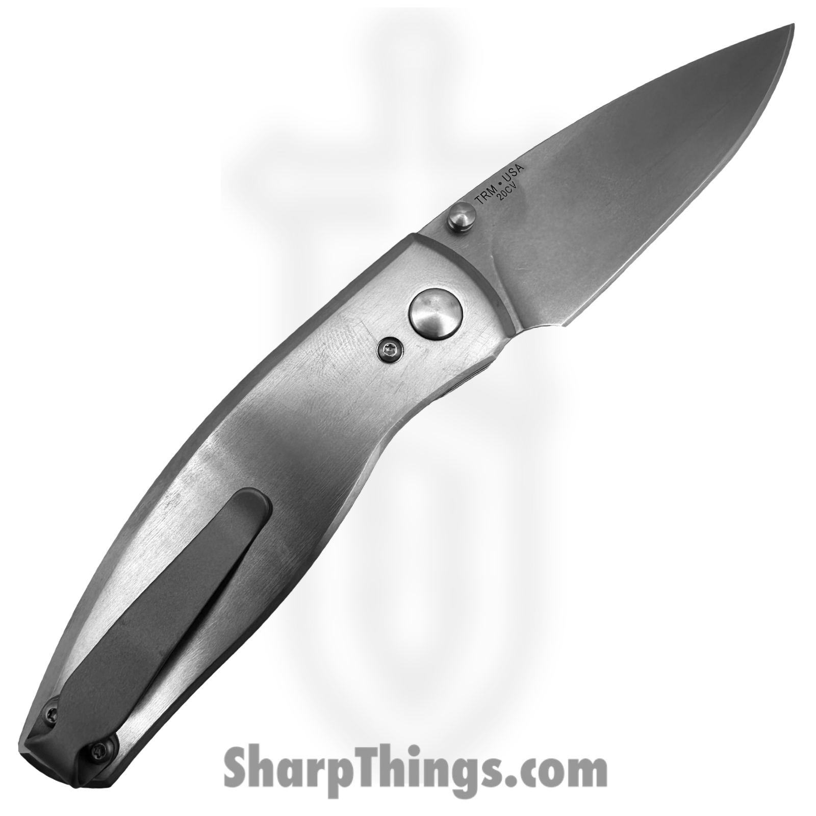 TRM - DLR-N2-TI-FLT-SM - Neutron 2 Linerlock - Folding Knife - 20CV Stonewash Drop Point - Titanium - Flat Smooth - Image 2