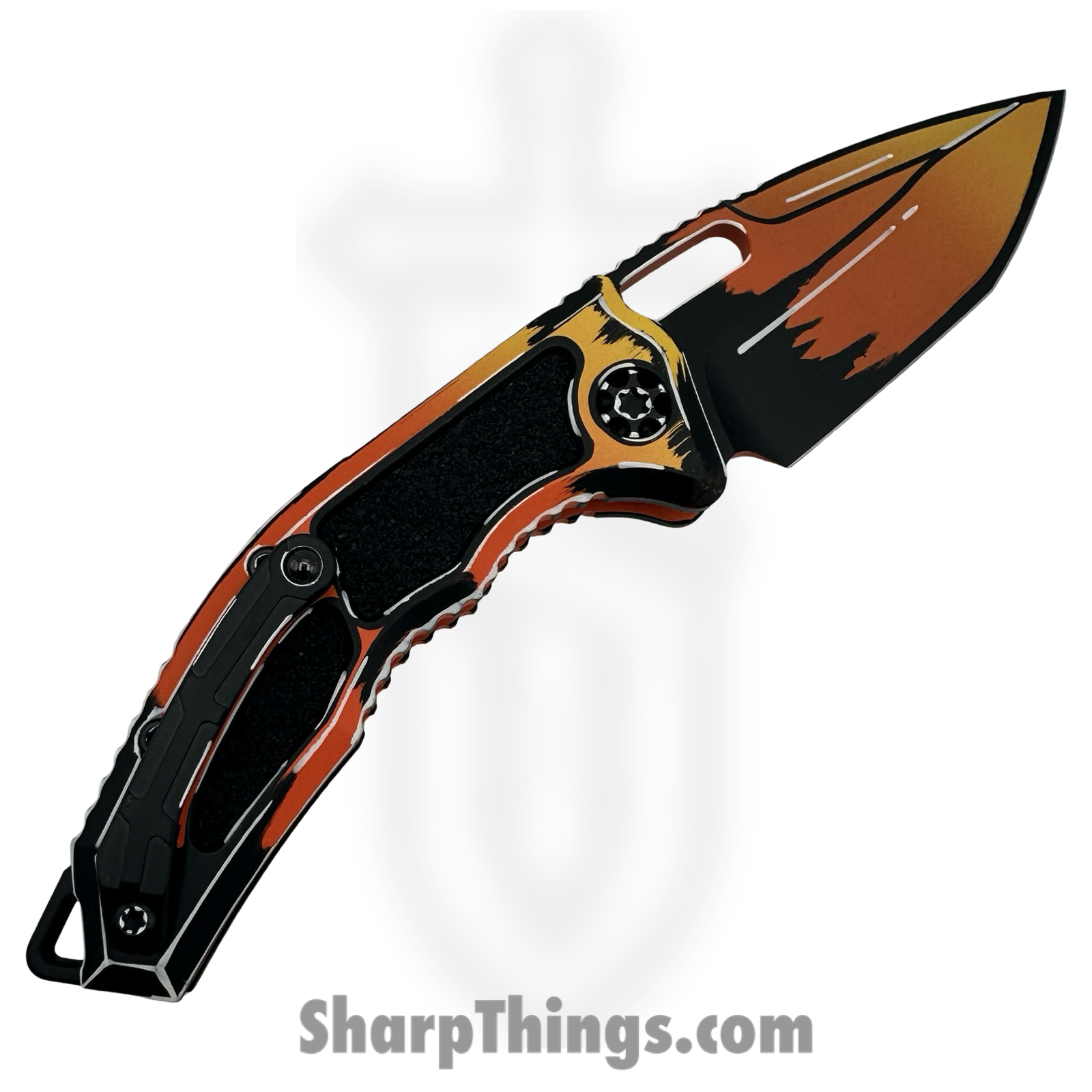 Heretic Knives - H011-CS-OG - Cel Shaded Medusa - Automatic Knife - CPM MagnaCut Coated Recurve - Aluminum - Orange - Image 2