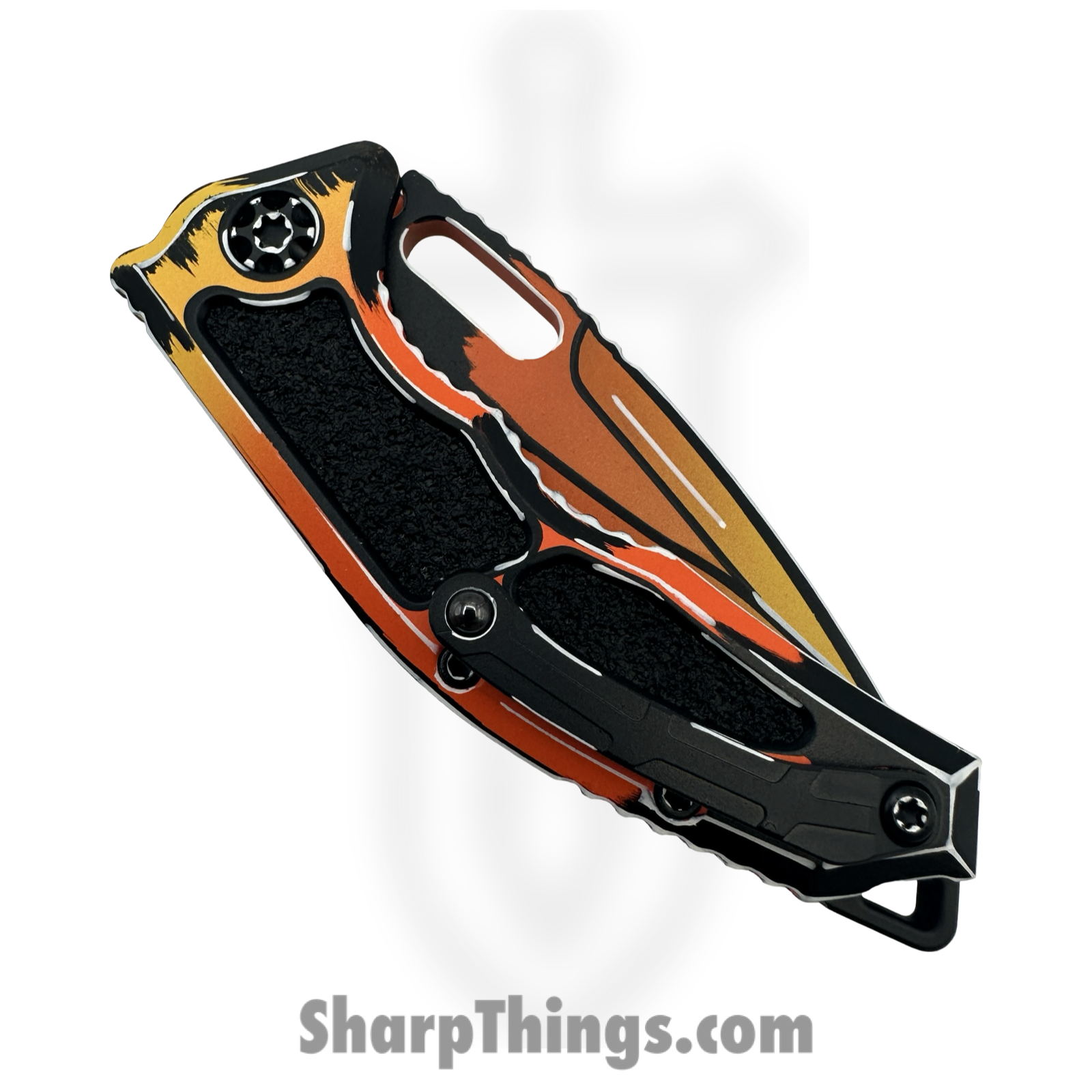 Heretic Knives - H011-CS-OG - Cel Shaded Medusa - Automatic Knife - CPM MagnaCut Coated Recurve - Aluminum - Orange - Image 5