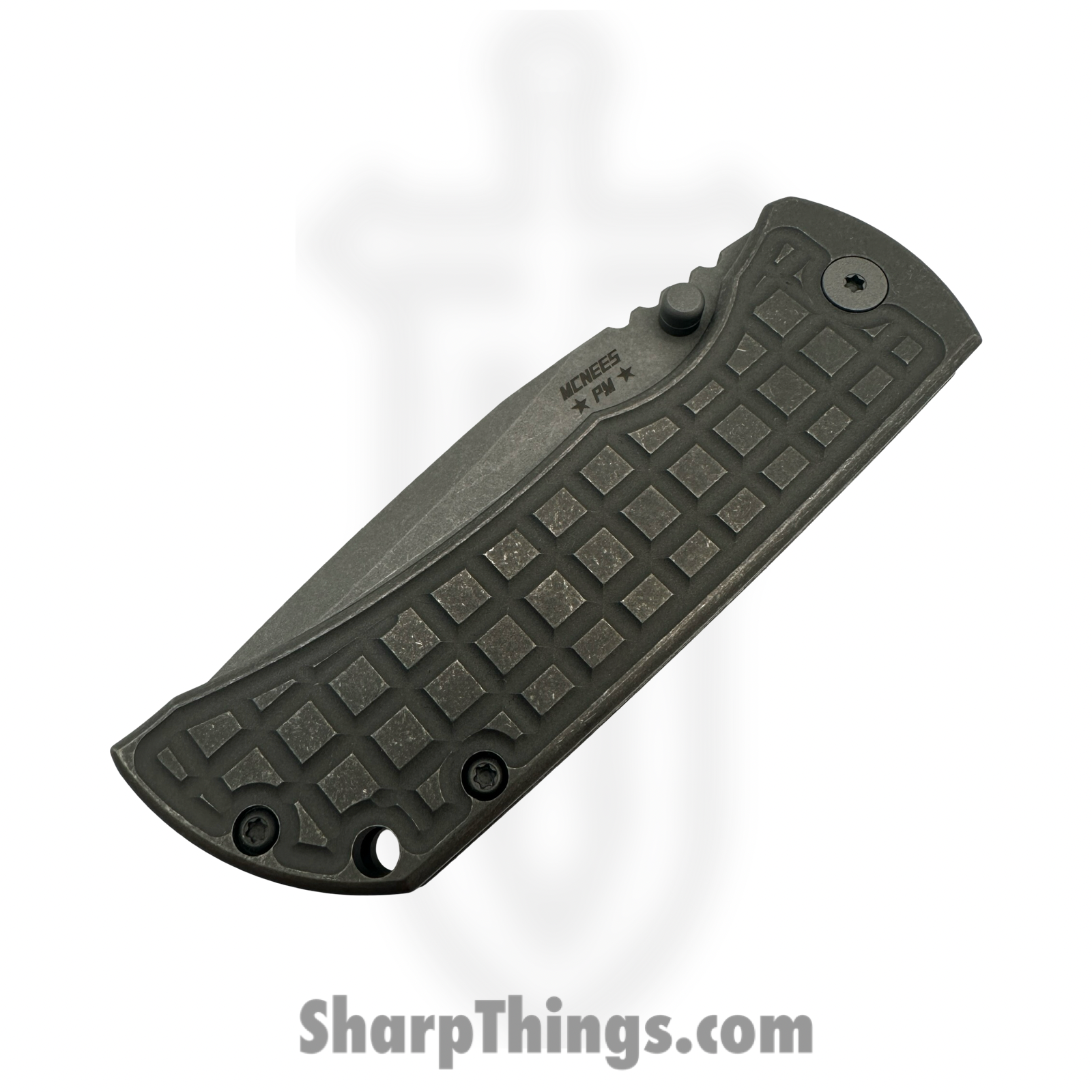 McNees - MAC23.5FRAGSWAT - MAC 2 3.5 - Folding Knife - CPM MagnaCut Stonewash Drop Point - Titanium - Atomic Stonewash - Image 3