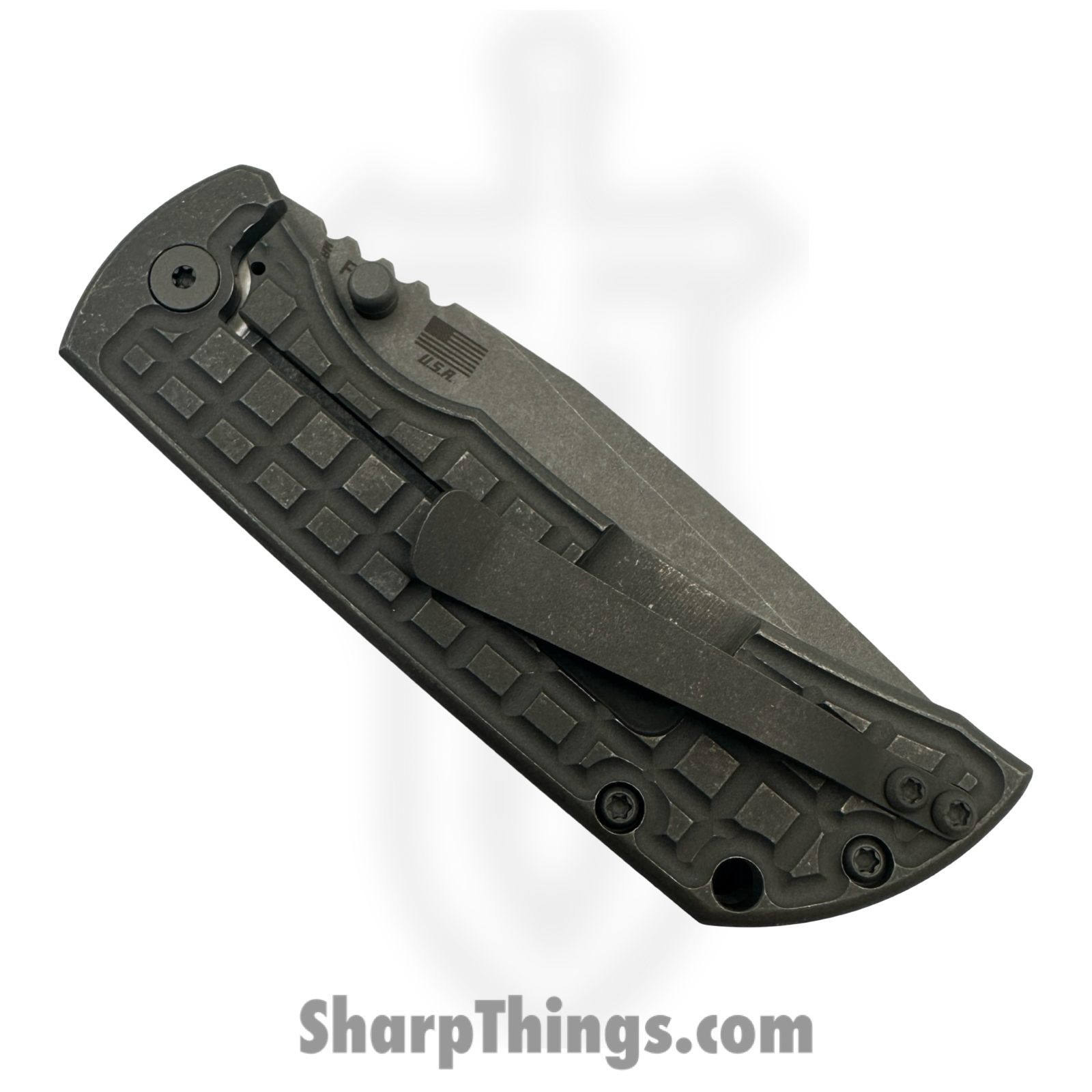 McNees - MAC23.5FRAGSWAT - MAC 2 3.5 - Folding Knife - CPM MagnaCut Stonewash Drop Point - Titanium - Atomic Stonewash - Image 4
