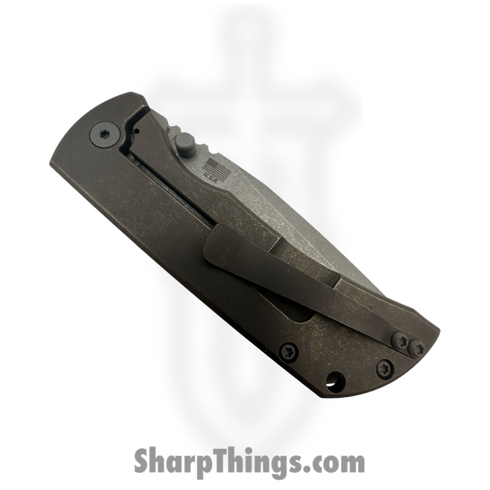 McNees - MAC23.5INLAYBLUBRZ - MAC 2 3.5 Inlay - Folding Knife - CPM MagnaCut Stonewash Drop Point - Titanium - Atomic Blue Bronze - Image 4