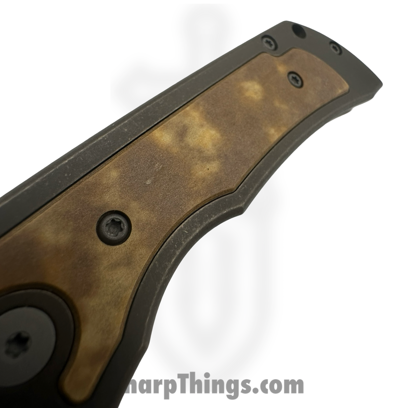 McNees - MAC23.5INLAYBLUBRZ - MAC 2 3.5 Inlay - Folding Knife - CPM MagnaCut Stonewash Drop Point - Titanium - Atomic Blue Bronze - Image 5