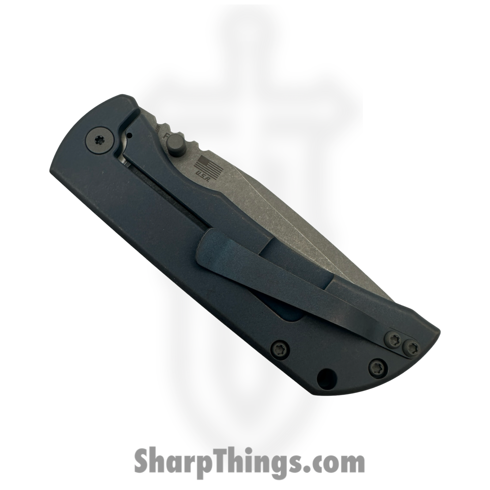 McNees - MAC23.5SPHOLATBLUBRZ - MAC 2 3.5 Speedhole - Folding Knife - CPM MagnaCut Stonewash Drop Point - Titanium - Atomic Blue Bronze - Image 4