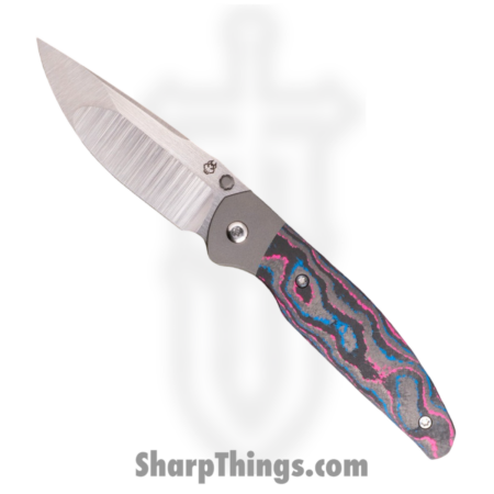 Jack Wolf Knives – TANGO-01-CC-MIAMI – Tango – Folding Knife – S90V Satin Drop Point – Titanium Camo Carbon – Miami