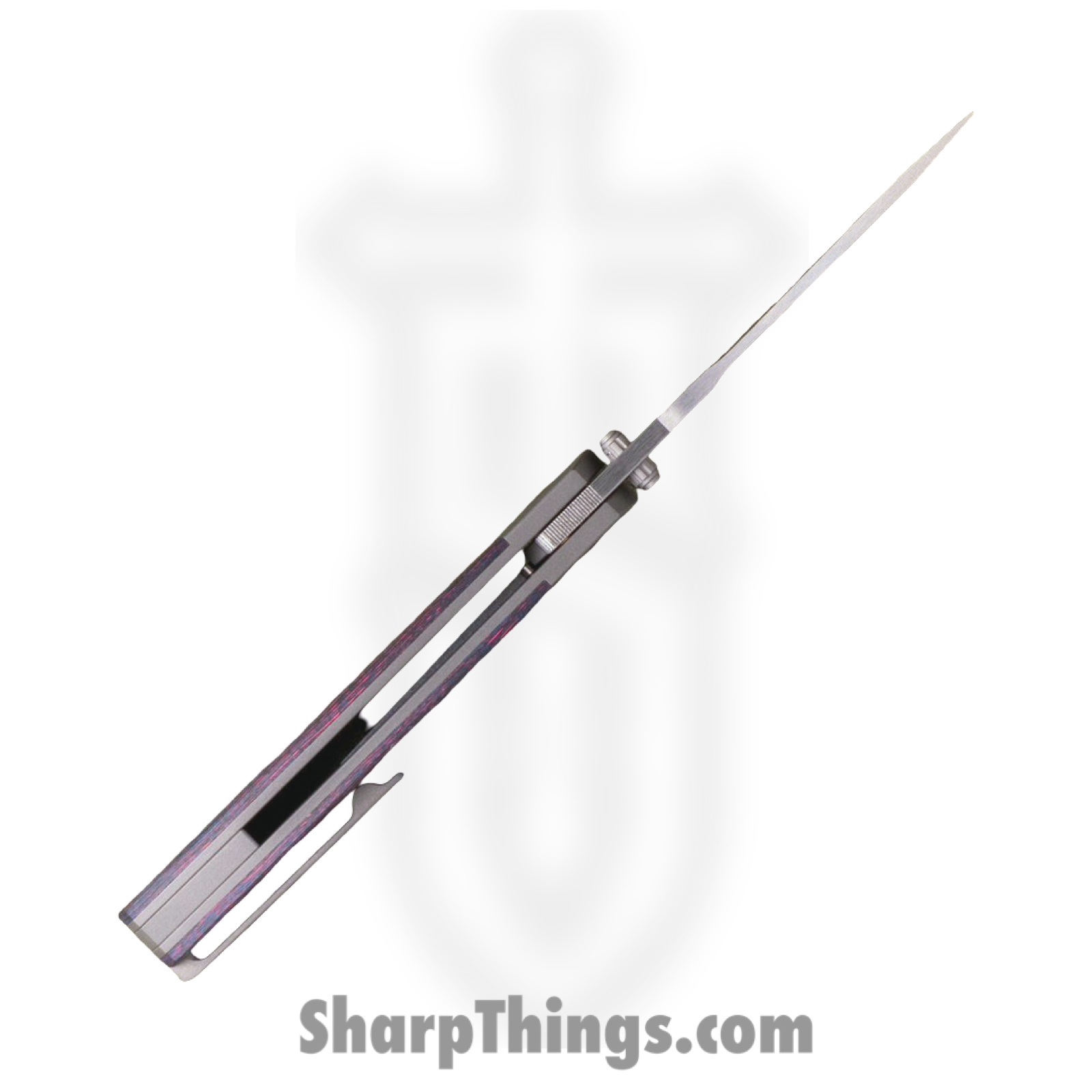 Jack Wolf Knives - TANGO-01-CC-MIAMI - Tango - Folding Knife - S90V Satin Drop Point - Titanium Camo Carbon - Miami - Image 3