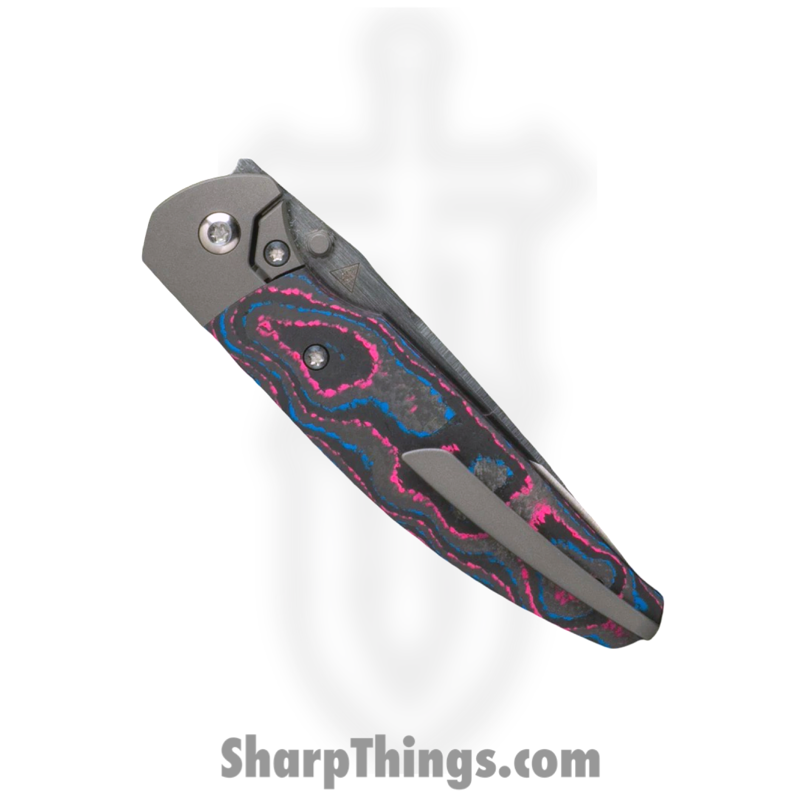 Jack Wolf Knives - TANGO-01-CC-MIAMI - Tango - Folding Knife - S90V Satin Drop Point - Titanium Camo Carbon - Miami - Image 4