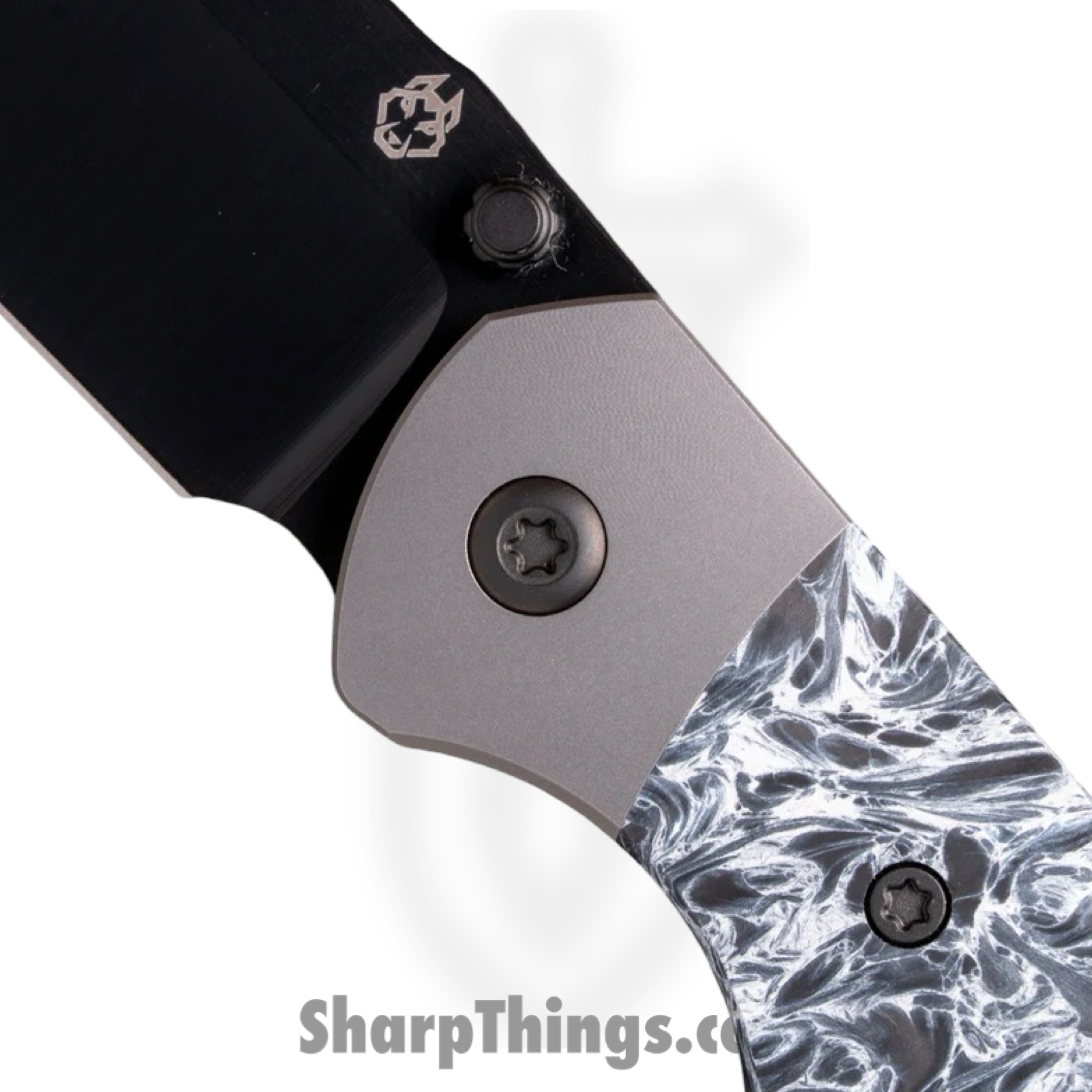 Jack Wolf Knives - TANGO-01-DM-POLAR - Tango - Folding Knife - S90V Coated Drop Point - Titanium Fat Carbon - Dark Matter Polar - Image 2