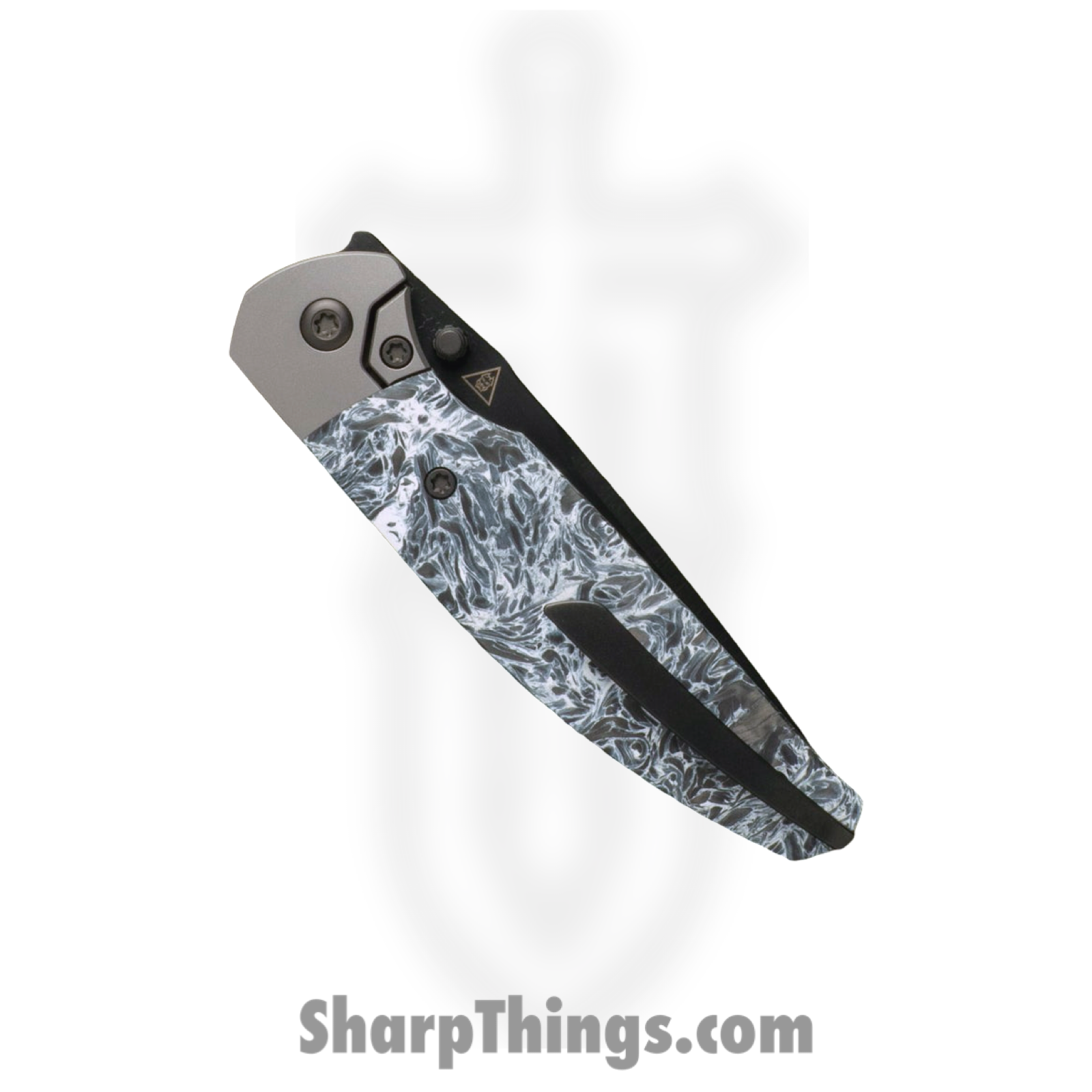 Jack Wolf Knives - TANGO-01-DM-POLAR - Tango - Folding Knife - S90V Coated Drop Point - Titanium Fat Carbon - Dark Matter Polar - Image 4