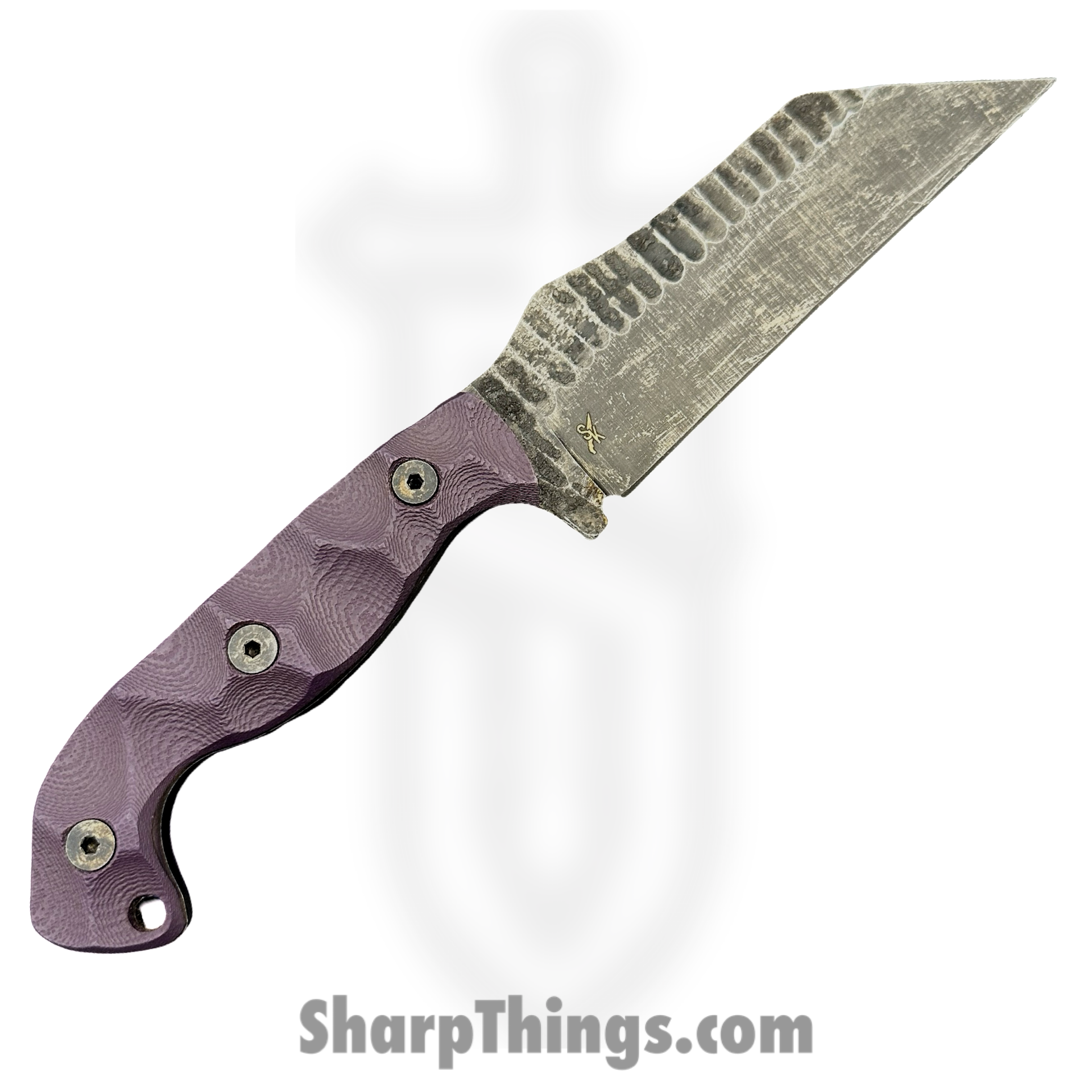 Stroup Knives - TU3-P-G10 - TU3 Tactical Use Fixed Blade Knife - G10 1095 - Purple - Image 4
