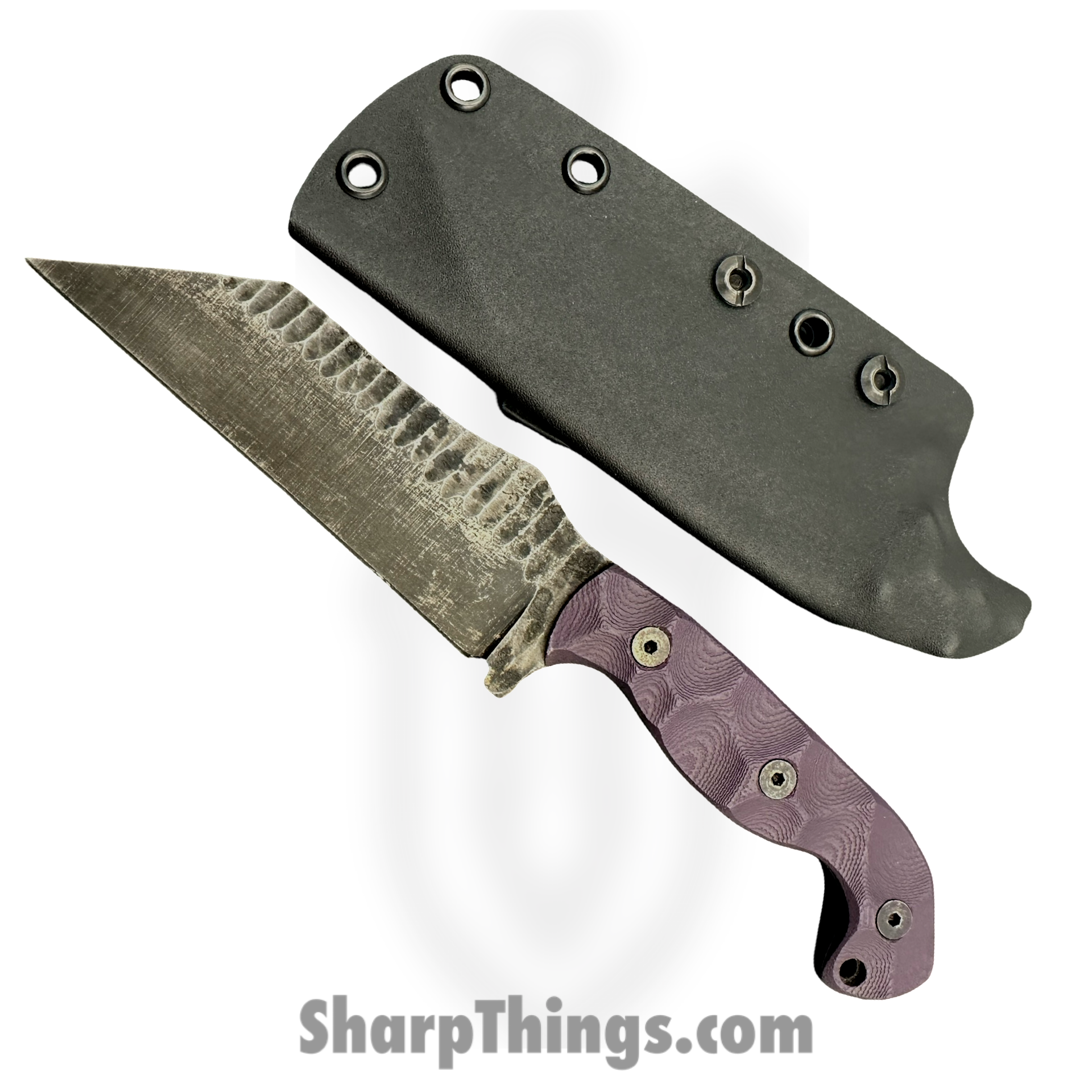 Stroup Knives - TU3-P-G10 - TU3 Tactical Use Fixed Blade Knife - G10 1095 - Purple - Image 5