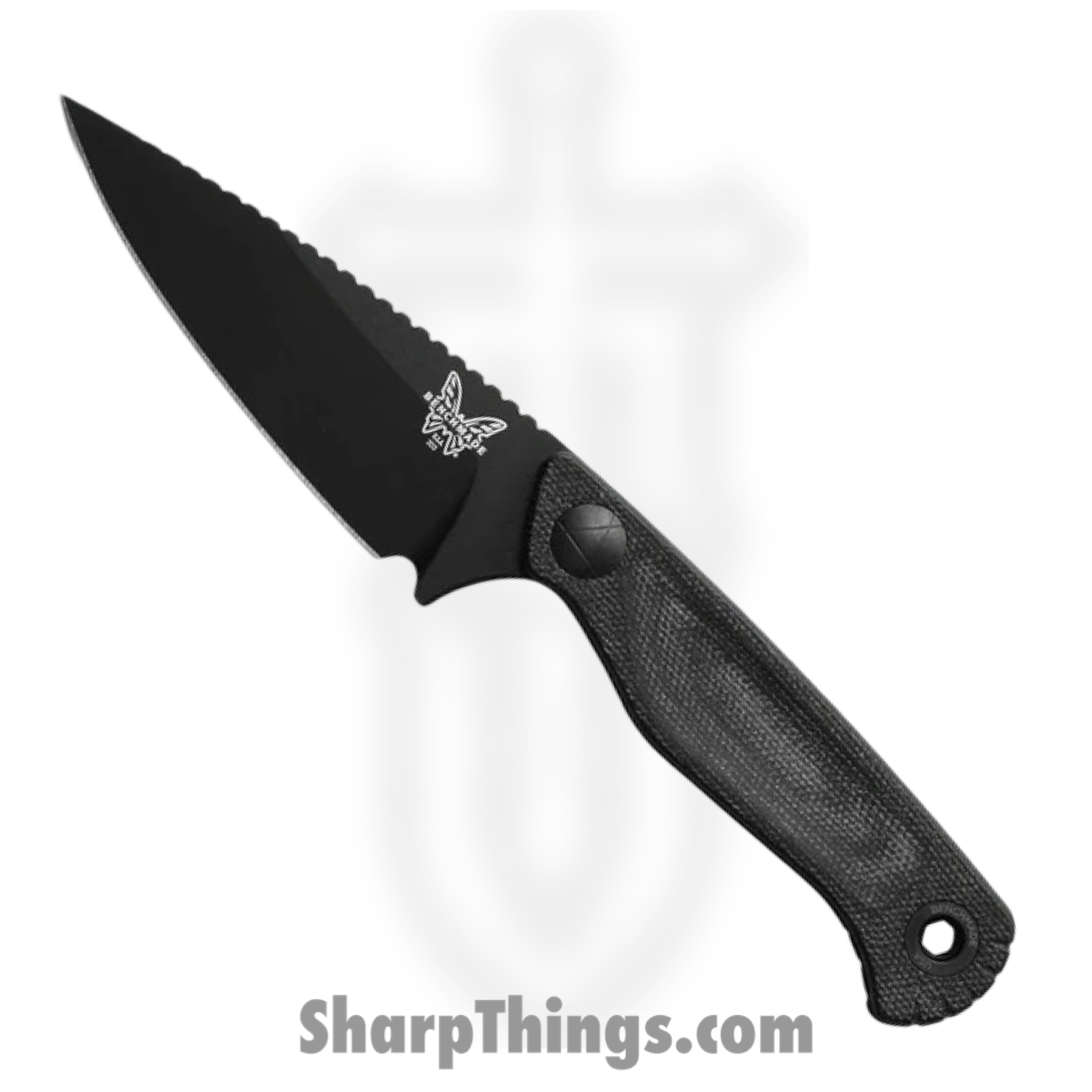 Benchmade - 203BK-02 - Dacian - Fixed Blade Knife - CPM MagnaCut Cerakote Spear Point - Canvas Micarta - Black