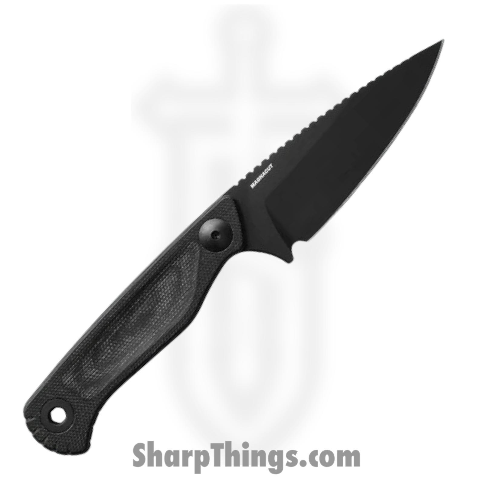Benchmade - 203BK-02 - Dacian - Fixed Blade Knife - CPM MagnaCut Cerakote Spear Point - Canvas Micarta - Black - Image 2