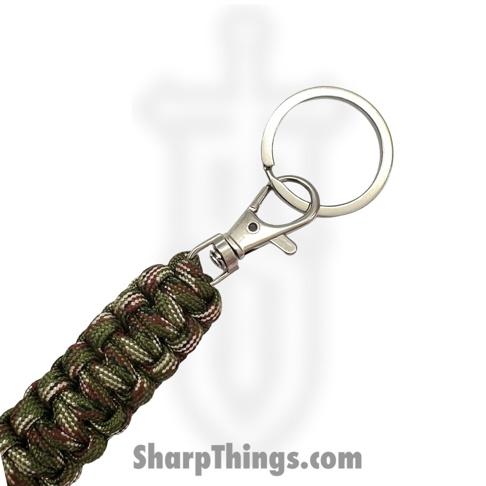 PTC - 6551-CA - Large Monkey Fist Public Safety Keychain - Steel Paracord - Camo - Image 3