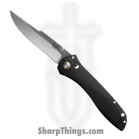 Benchmade – 710-25 – McHenry and Williams Seven Ten – Folding Knife – M390 Satin Recurve Drop Point – 6061-T6 Aluminum – Black