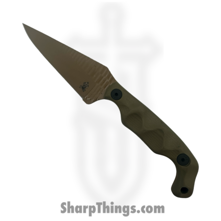 Stroup Knives – B5-ODG-FDECER – Bravo 5 – Fixed Blade Knife – 1095 HC FDE Wharncliffe – G10 – OD Green