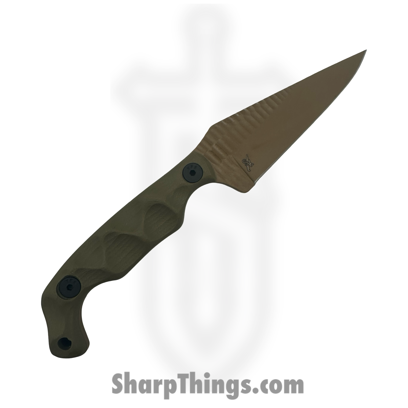 Stroup Knives - B5-ODG-FDECER - Bravo 5 - Fixed Blade Knife - 1095 HC FDE Wharncliffe - G10 - OD Green - Image 2