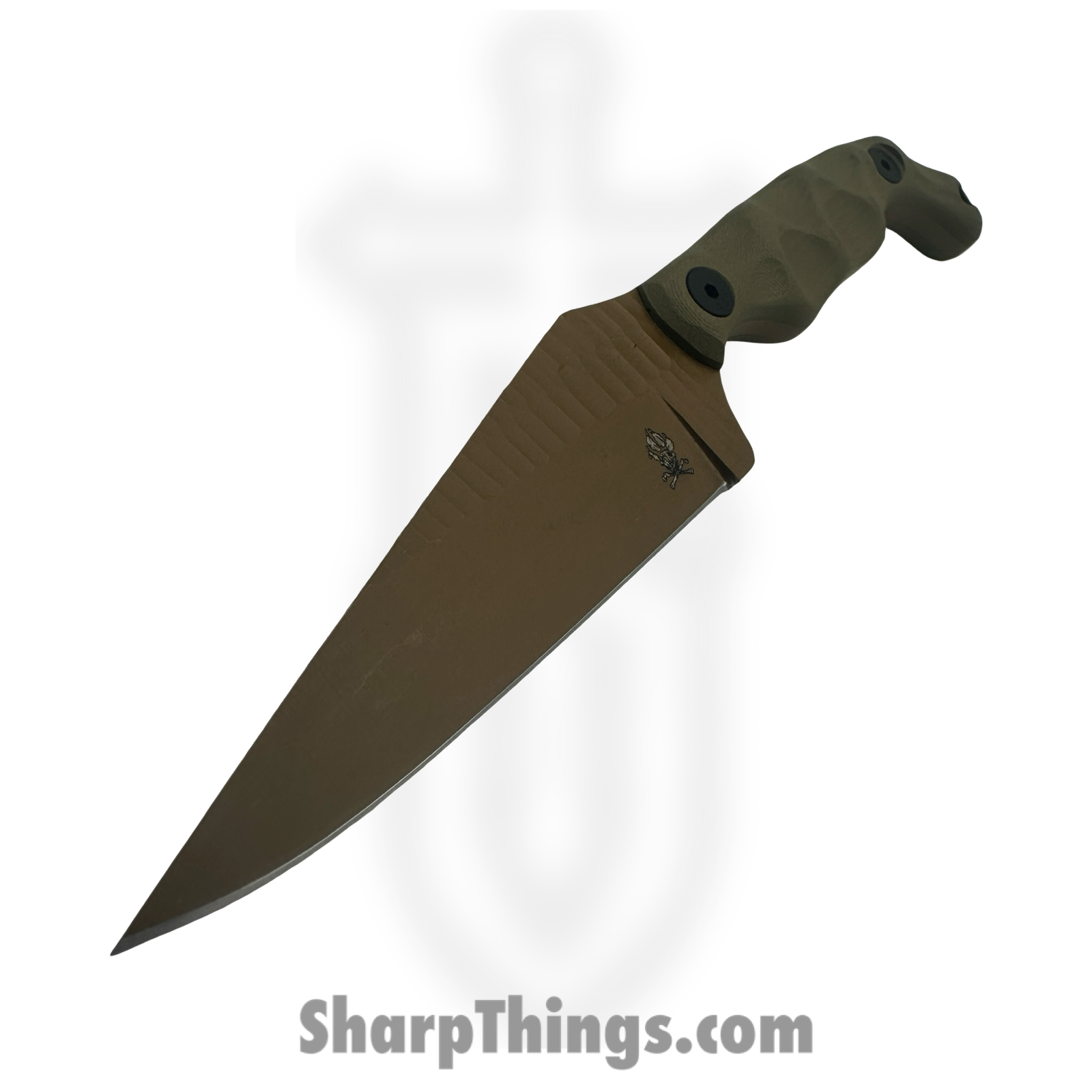 Stroup Knives - B5-ODG-FDECER - Bravo 5 - Fixed Blade Knife - 1095 HC FDE Wharncliffe - G10 - OD Green - Image 3