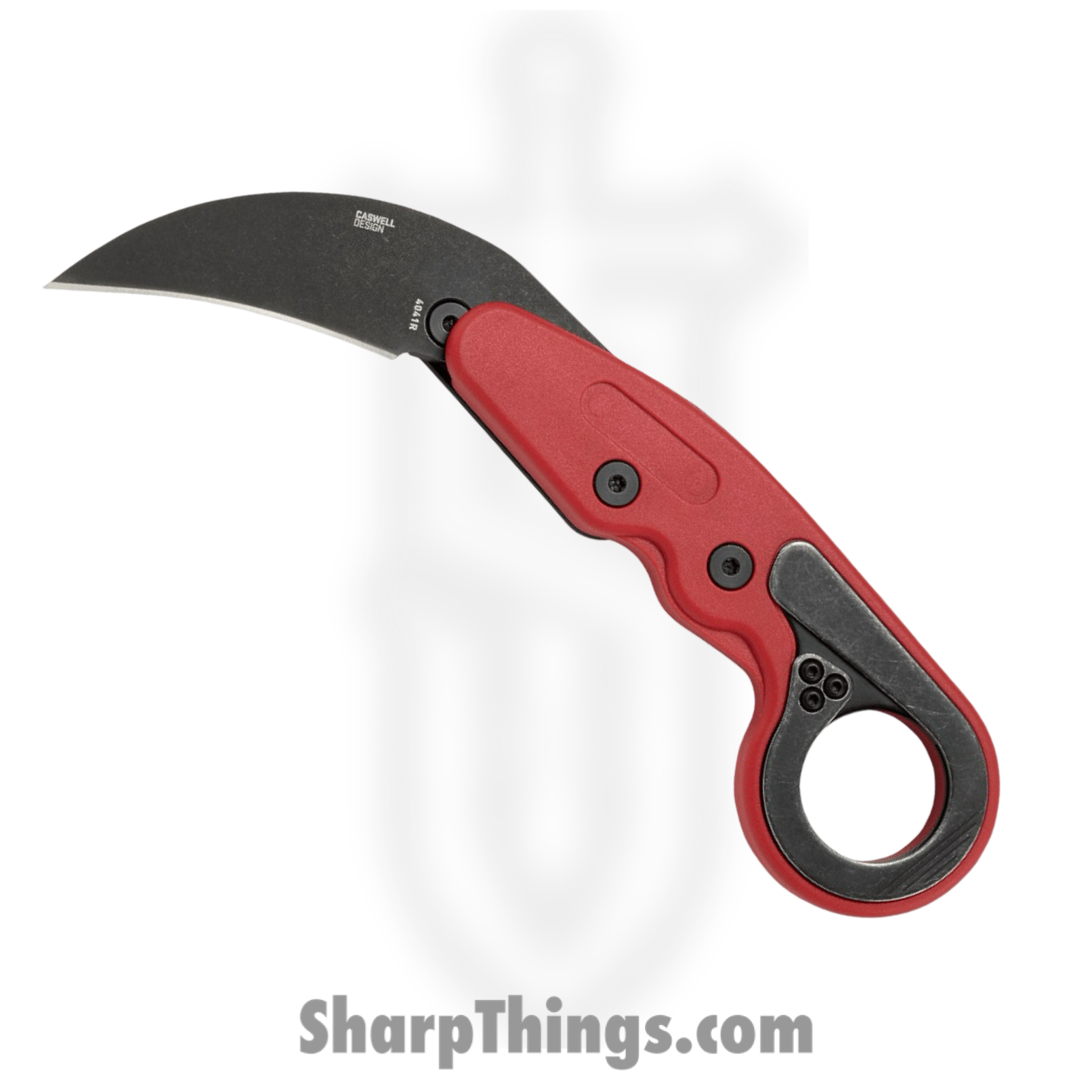 CRKT - CR4041R - Provoke - Folding Knife - 1.4116 Stainless Stonewash Karambit - Grivory - Red