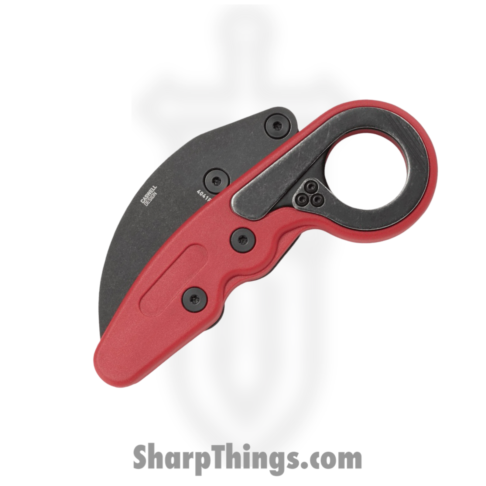 CRKT - CR4041R - Provoke - Folding Knife - 1.4116 Stainless Stonewash Karambit - Grivory - Red - Image 6