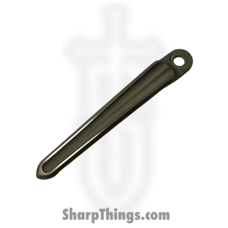 Millit Knives – CRKCLPTISLST – V2 Groove CRK Clip – Bead Blast –  Satin  – Titanium – Silver Streak