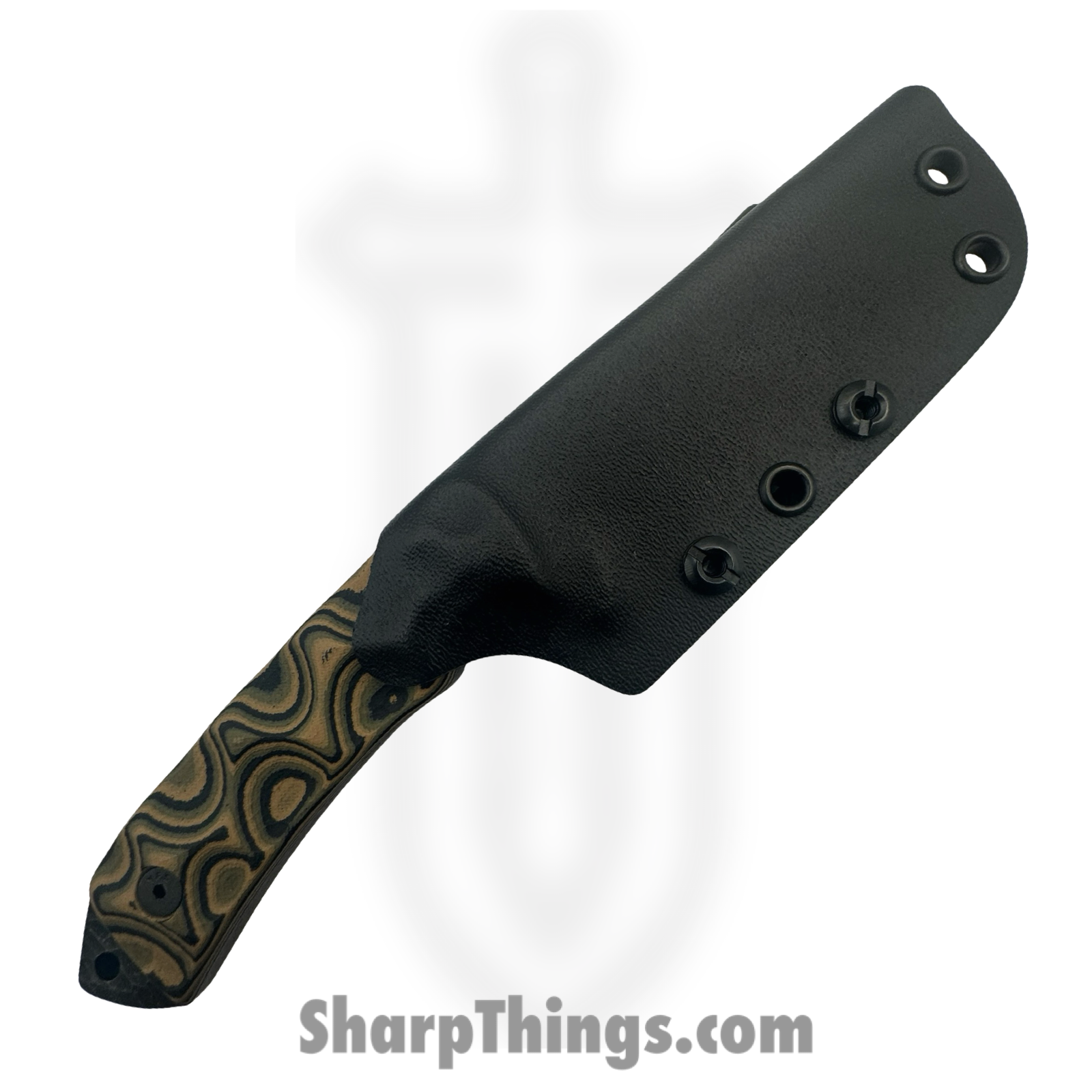 Stroup Knives - DF1-CAMOL-G10 - Desert Fox - Fixed Blade Knife - 1095 HC Acid Wash Modified Clip Point - G10 - Camo - Image 5