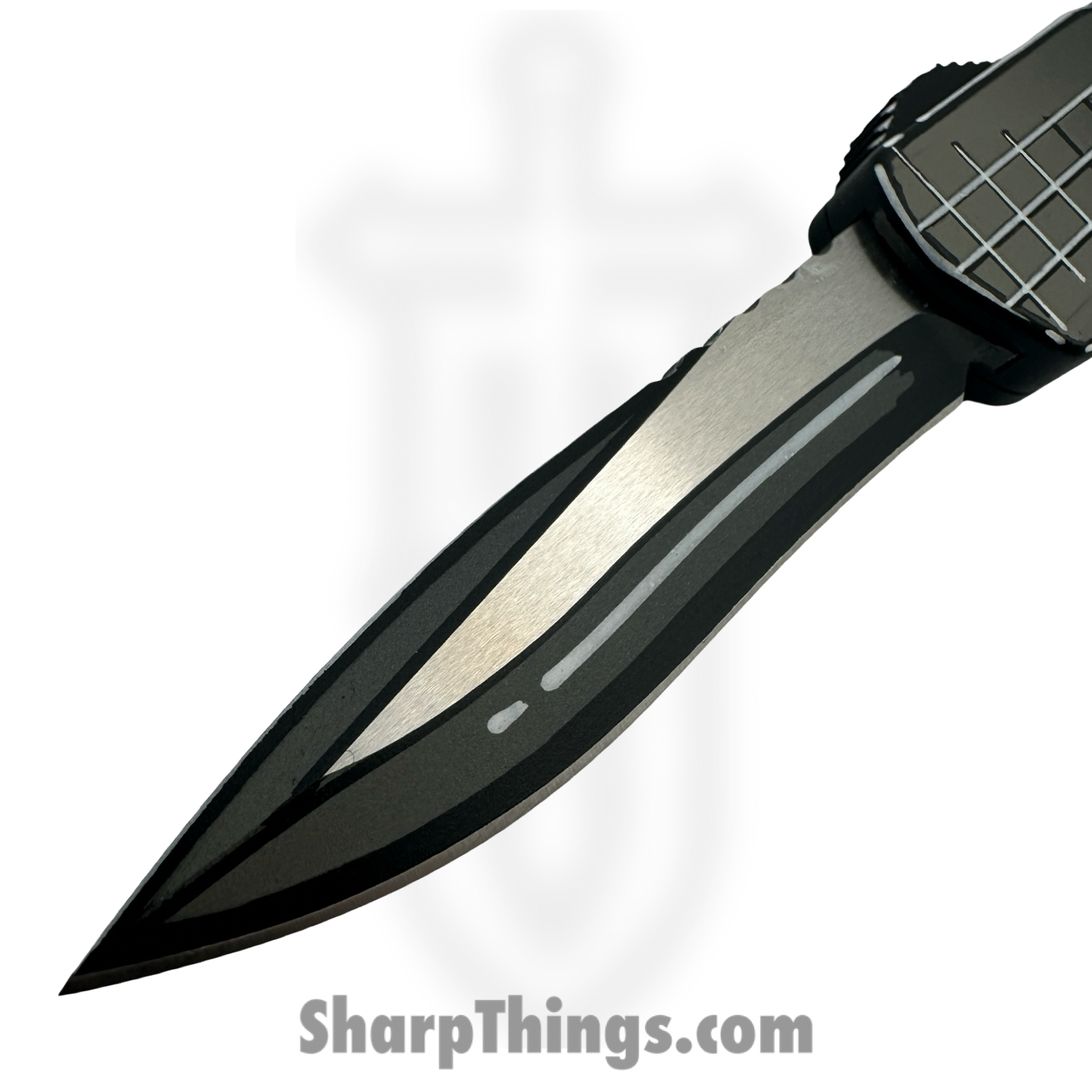 Heretic Knives - H029F-CS-GRY - Manticore-E - OTF Auto - CPM MagnaCut Coated Recurve - Stealth Gray Cel Shade Grenade Grip Aluminum - Image 3
